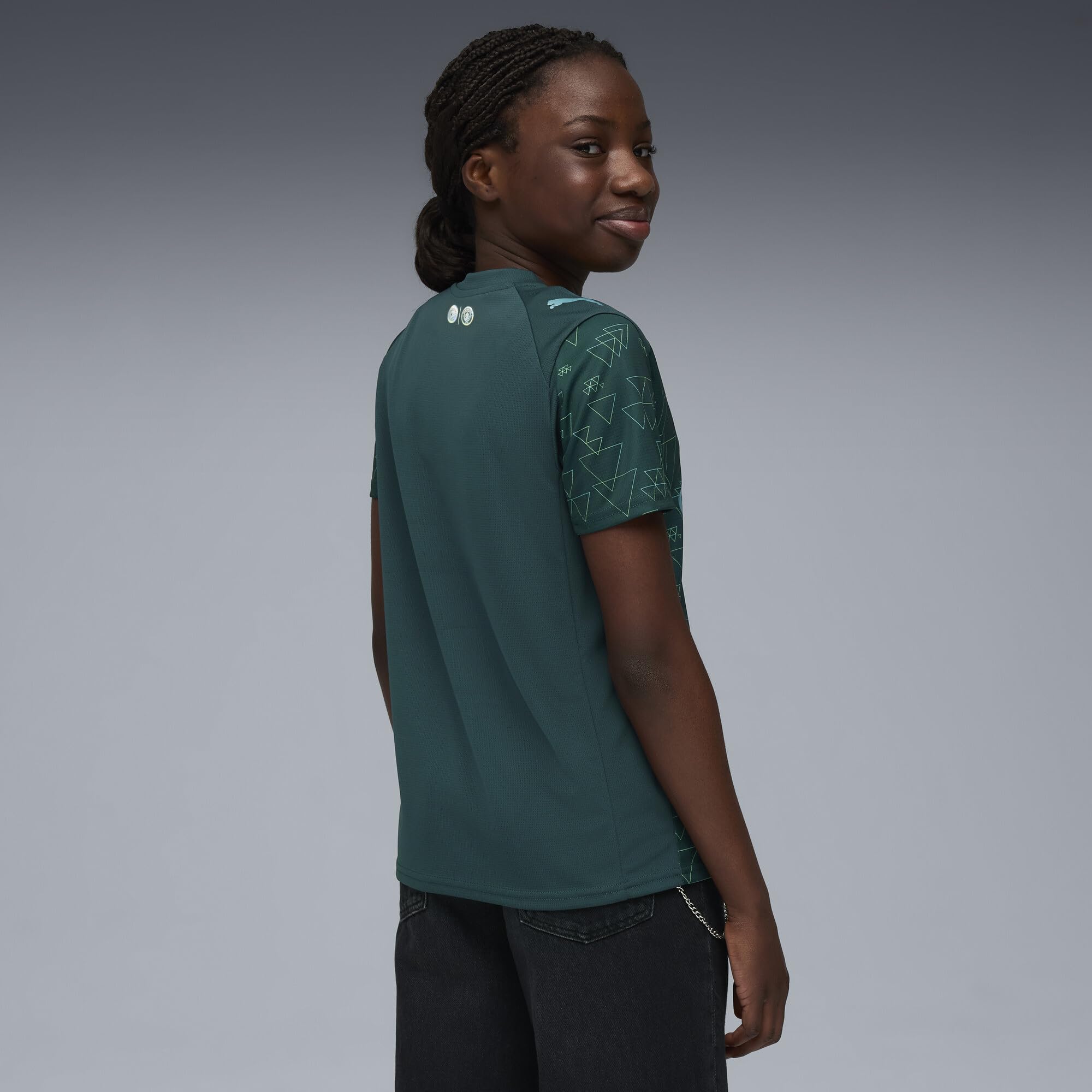 Maillot Manchester City Quatrième 2025/26 – Enfant – Vert Terrain