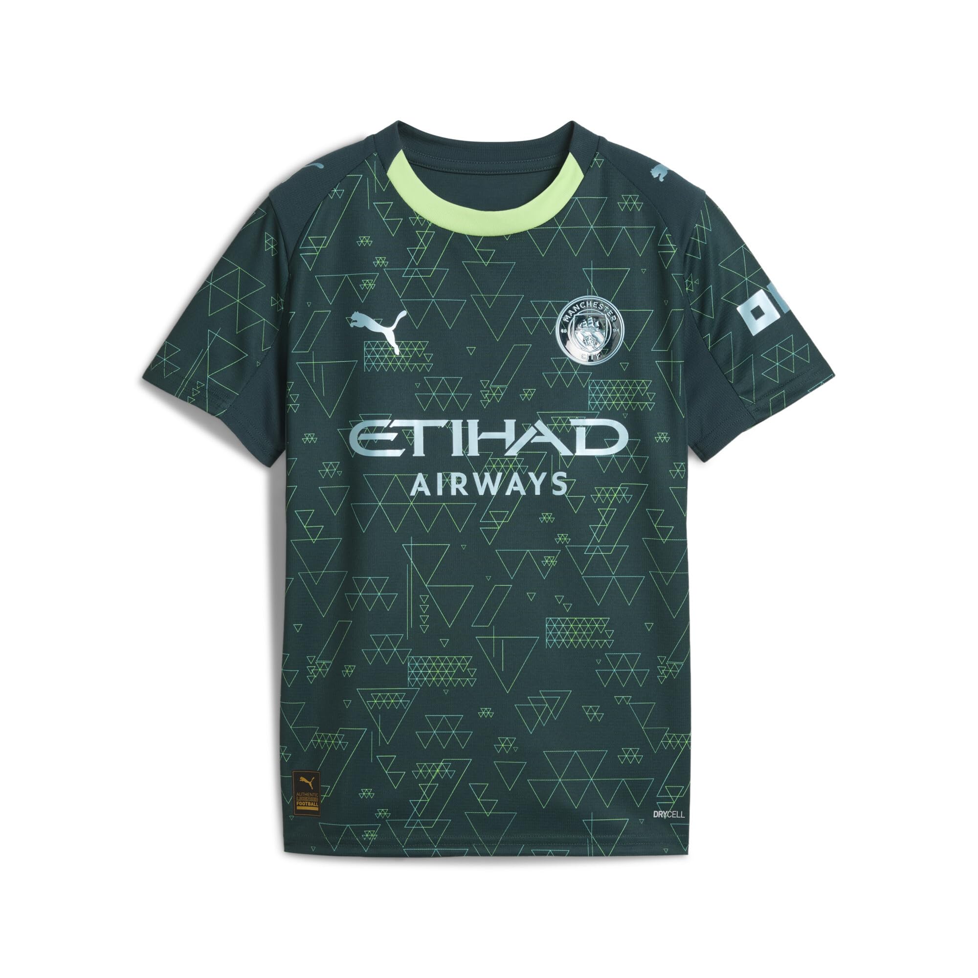Maillot Manchester City Quatrième 2025/26 – Enfant – Vert Terrain